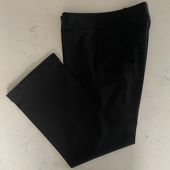 Boss Hugo Boss Tuliana2 Straight Leg Cuffed Virgin Wool Pants Navy Blue Sz 8 - Picture 12 of 12